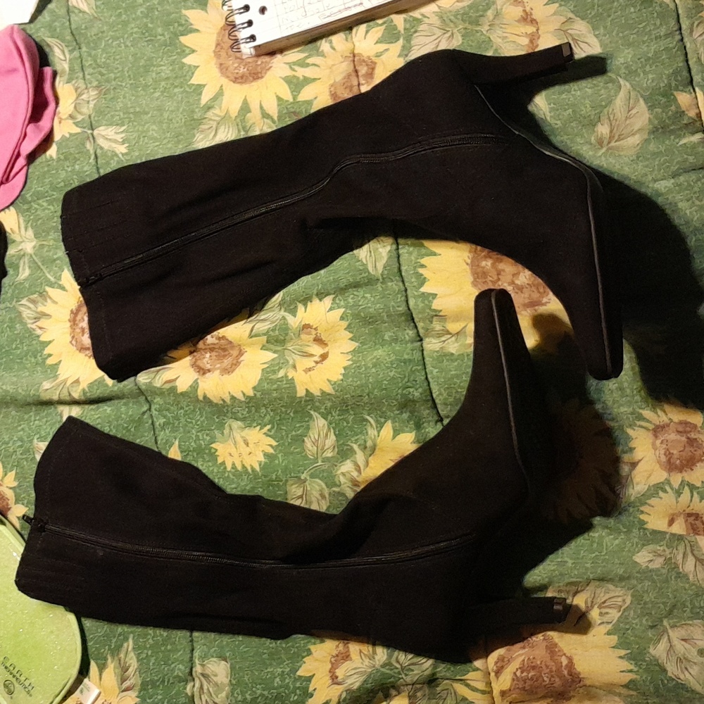 Aerosoles Women's Lynx Knee-High  Boot, Black Faux Suede, Size 10 W BNWT